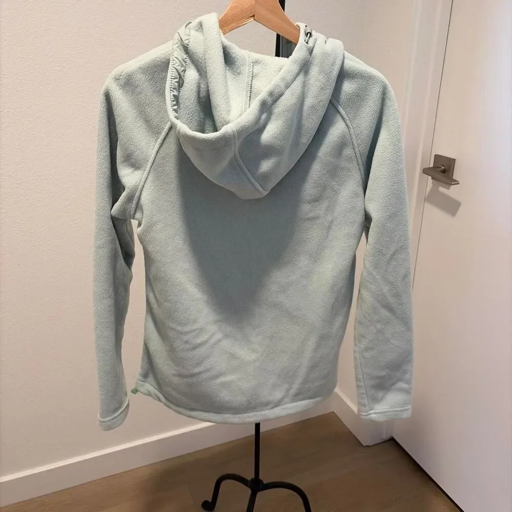 New Balance Women's Mint Green Quilted Hybrid Fleece Zip Hoodie Jacket Size S